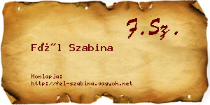 Fél Szabina névjegykártya