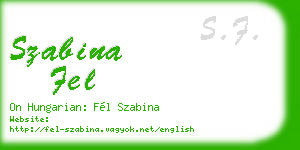 szabina fel business card