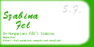szabina fel business card